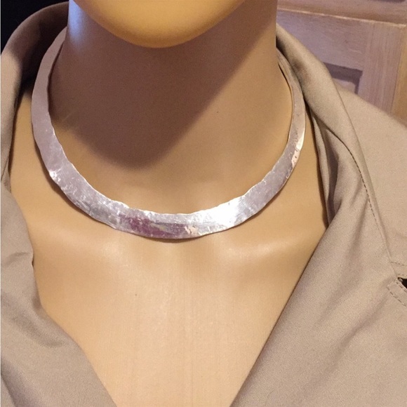 Vintage Handmade Sterling Silver Choker Necklace